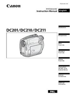 Canon DC 211 manual. Camera Instructions.
